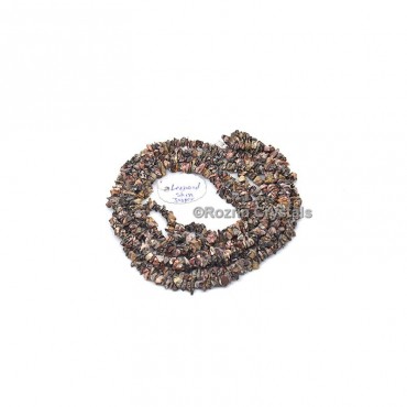 Leopard Skin Jasper Chips Stone Necklace