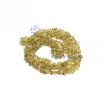 Lemon Quartz Chips Stone Necklace