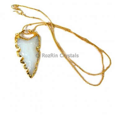 Oplalite Curved Electroplated Necklace