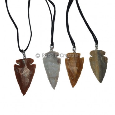 Jasper Agate Arrow Necklace