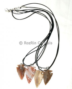 Multi Jasper Arrowheads Necklace