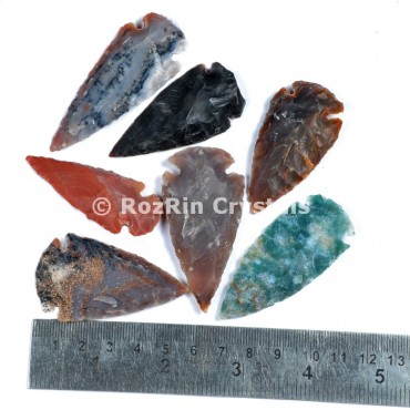 Indian Agate Arrowheads 2 to 2.50 Inches
