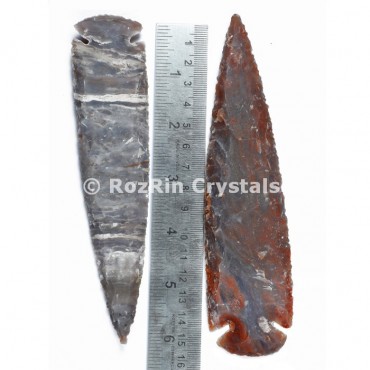 Indian Agate Arrowheads 6 Inches