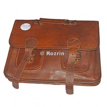 Leather Laptop two pocket Bag