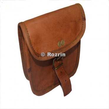 FLAP LITCHI  LEATHER BAG