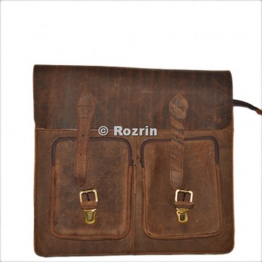 LEATHER LAPTOP MESSENGER BAG