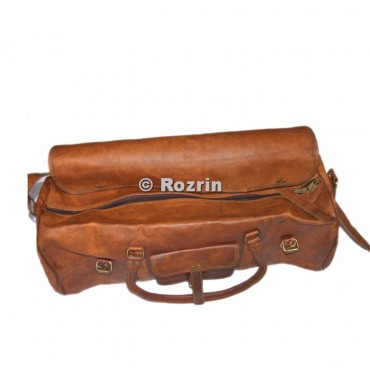 Round duffel Leather Bag