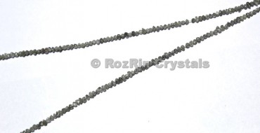 16 Inch Full Strand Natural Dark Grey Diamonds Raw Diamond Chips Natural Rough Diamonds Grey Diamonds Uncut Diamonds Beads Size 1.7 to 3.2mm