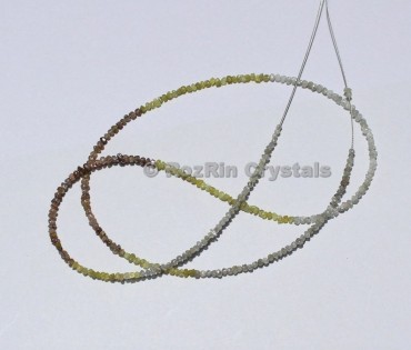 17 Inch Full Strand Natural Shaded Diamonds YellowBrown Grey Raw Diamond Chips Natural Rough Diamond Beads Shaded Diamond Size 1.5mm to 2mm