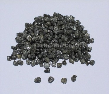 25 Crt Natural Black Diamonds Raw Diamond Chips Natural Rough Diamonds Black Diamonds Uncut Diamonds Size 3 to 4 mm Approx