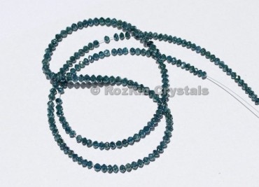 Natural Blue Diamond Faceted Beads Blue Perfect Round Beads 2.3 mm to 3 mm (Approx) 15 Inch Strand Natural Diamond Beads