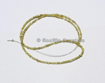 15 Inch Full Strand Natural Yellow Diamonds Raw Diamond Chips,Natural Rough Diamonds Yellow Diamonds Uncut Diamond Beads Size 1.8mm to 3.2mm