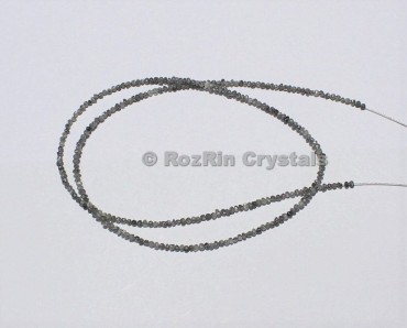 16 Inch Full Strand Natural Dark Grey Diamonds Raw Diamond ChipsNatural Rough Diamonds Grey DiamondsUncut Diamonds Beads Size 1.7 to 2.2mm