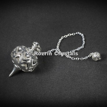 Brass Silver Ball Cage Healing Pendulums