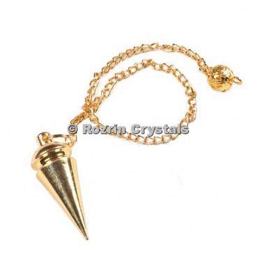 Brass Gold Cone Point Pendulums