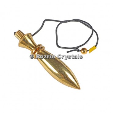 Brass gold Dowsing Style 4 Pendulums With Cord
