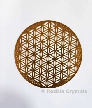 Flower of life Brass Golden Coin