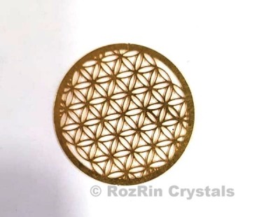 Flower of Life Brass Gold Plated 