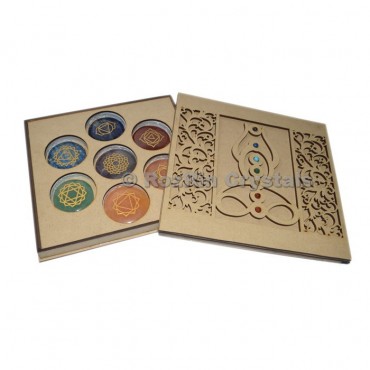 Buddha Seven Chakra Engraved Stone With Gift Box