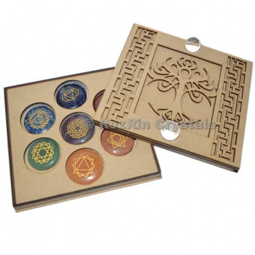 Tree Of Life Seven Chakra Gift Box Engraved Stone