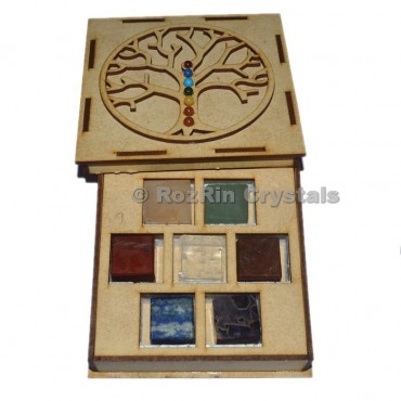 Chakra Tree Of Life Square Stone Gift Box