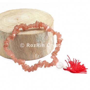 Indian Peach Moonstone Chips Power Bracelets