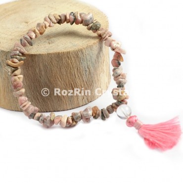 Rhodochrosite AA Chips Power Bracelets