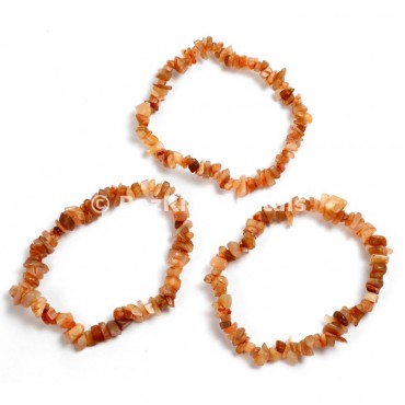 Peach Moonstone Chips Bracelets