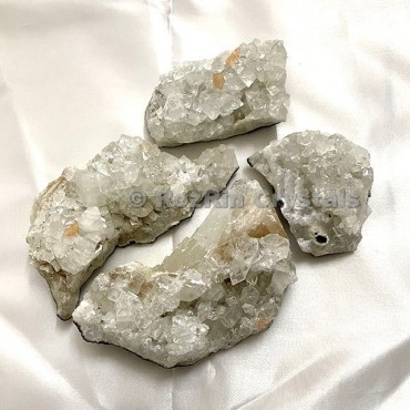 Natural White Quartz Agate Cluster For Decoration