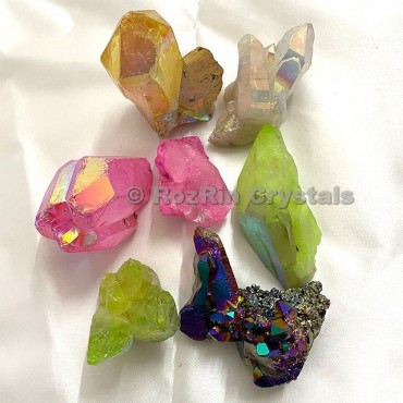 mix Aura Quartz Clusters