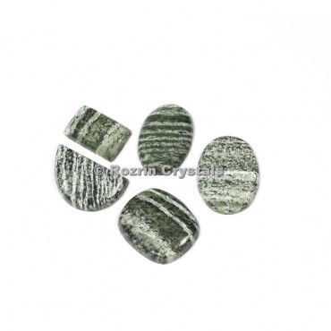 Green Zebra Jasper Cabochons