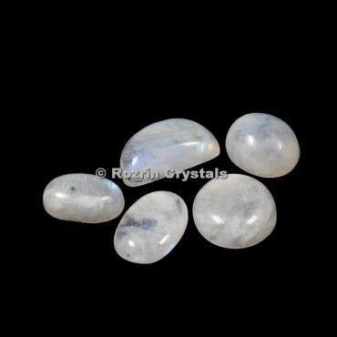 White Rainbow Moonstone Cabochons