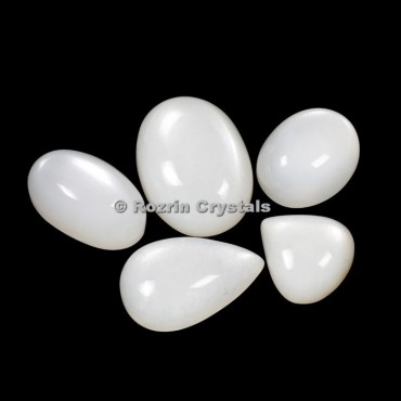 White Moon Stone Cabochons