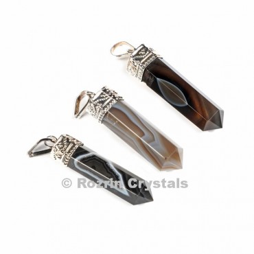 Black onyx Cap Pencil pendant