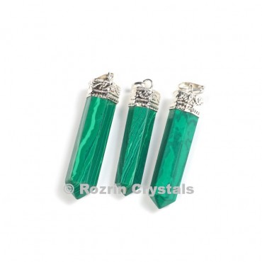 Synthetic Melachite cap Pencil Pendant