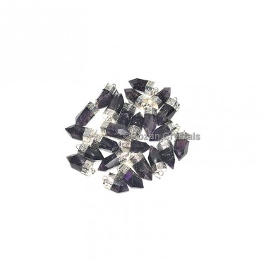 Amethyst Faceted cap pencil Pendant