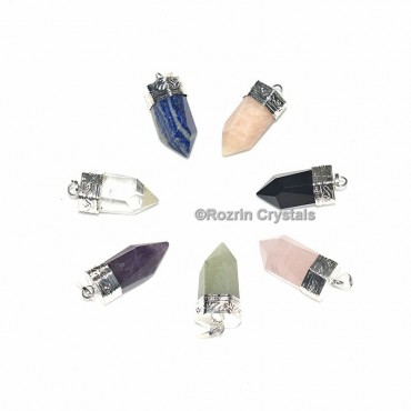 Multi Stone Cap Pencil Pendant