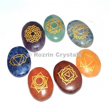 Engraved Ovel Chakra set