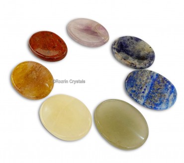 Seven Chakra Worry Thumb Oval Set