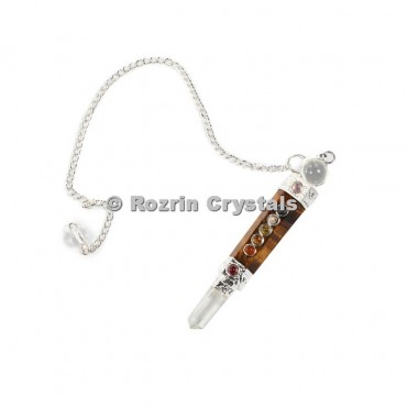 Tiger Eye Three Pices Chakra Pendulum