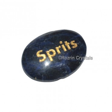 Sodalite Engraved Spirit Word Healing Stone