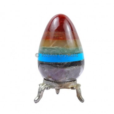 Chakra Bonded With Tourquise Gemstone Egg