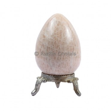 Cream Moon Stone Gemstone Egg