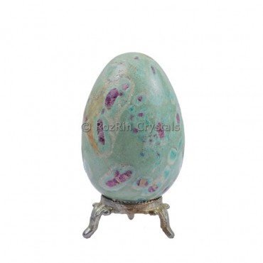 Ruby Zouisite Gemstone Egg