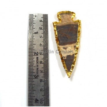 3 Inches Agate Arrowheads Electroplated