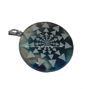 Shree Yantra Engraved Pendant