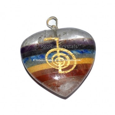 Chakra Bonded Choko Reiki Heart Pendant