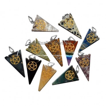 Mix Gemstone Pentagram Pendant