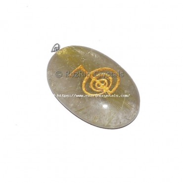 Golden Rutile Choko Reiki Pendant