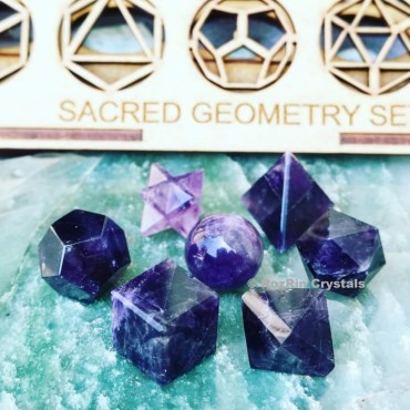 Amethyst Sacred  Geometry set